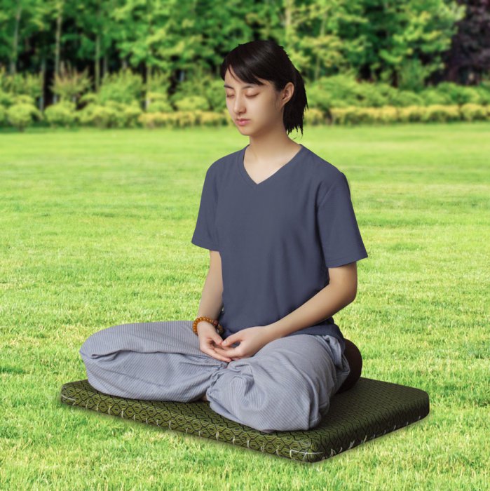 有機棉 短袖V領衫「觀」｜灰色-XL