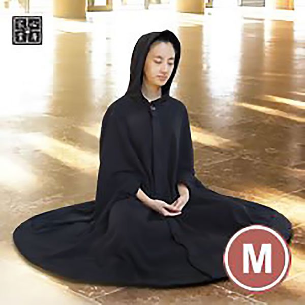 【男女適用】禪修斗篷-黑色（尺寸：M）適用身高165公分以下