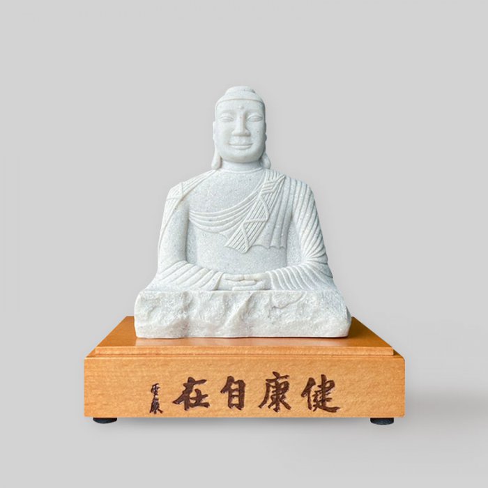 藥師古佛 仿石桌飾（高9cm）
